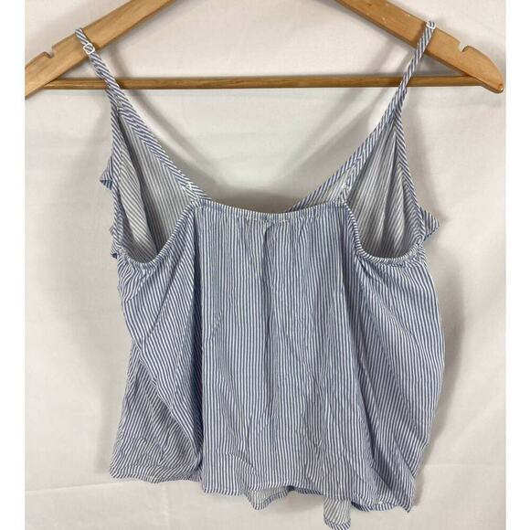 American Eagle Ruffle V Neck stripe tank size XS - Picture 4 of 4
